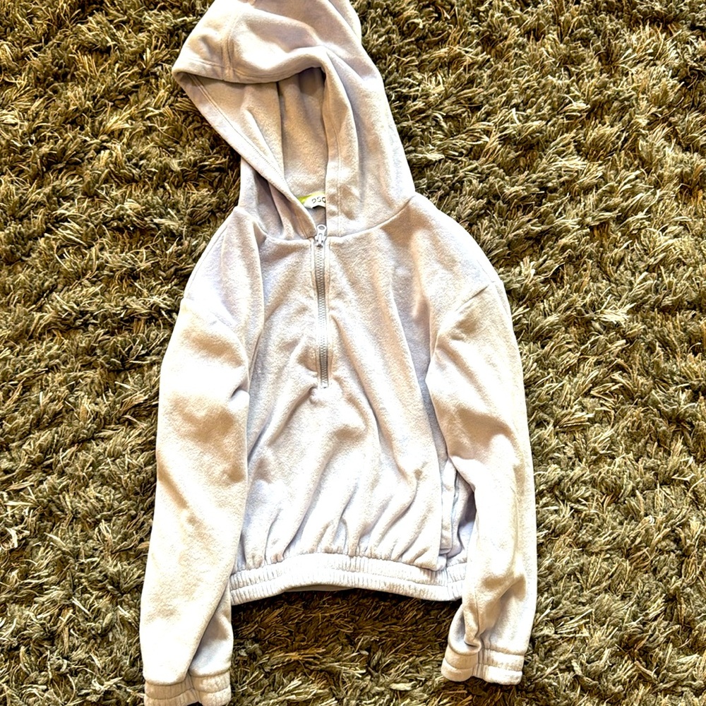 Girls light purple velour hoodie size small